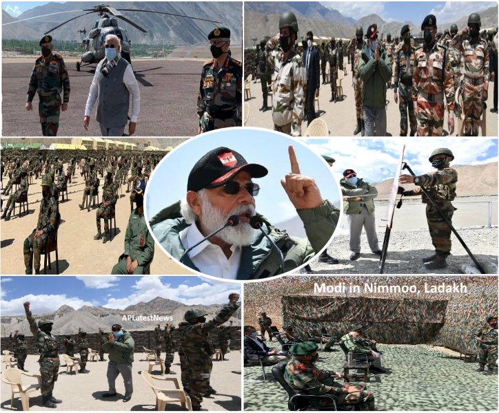 పిల్లనగ్రోవి ఊదే అలాగే సుదర్శన చక్రం ధరించిన కృష్ఠుడిని కూడా మనం పూజిస్తాము - సైనికులతో మోదీ