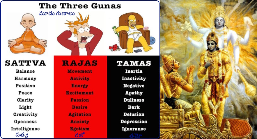వారెవరూ రజో తమో గుణాలు ను అణచలేరు, మాయ నుండి బయటకు, చేయి పట్టుకుని ధైర్యం చెప్పి, మానసిక బలం?
